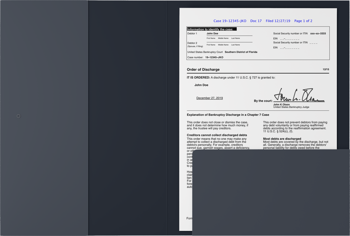 BANKRUPTCY COURT RECORDS